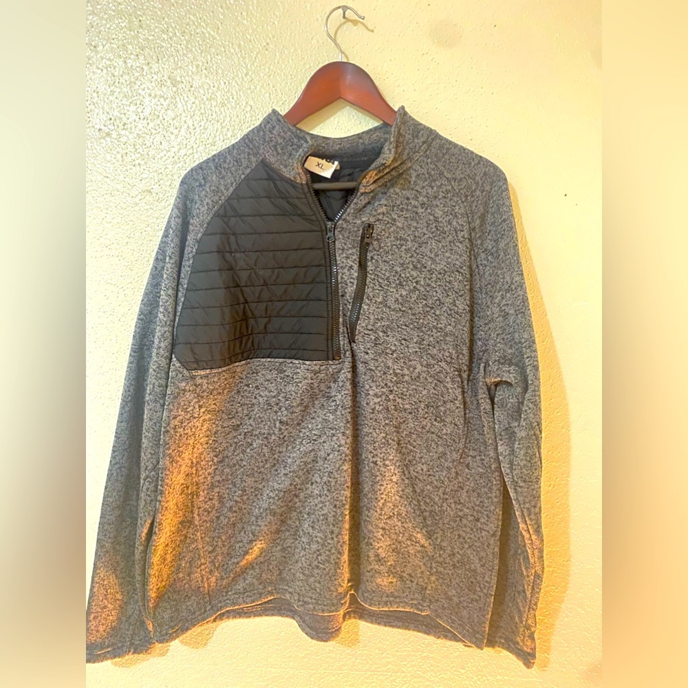 NRA Men's XL Tech Fleece Gray Jacket Embroidery On Shoulder
